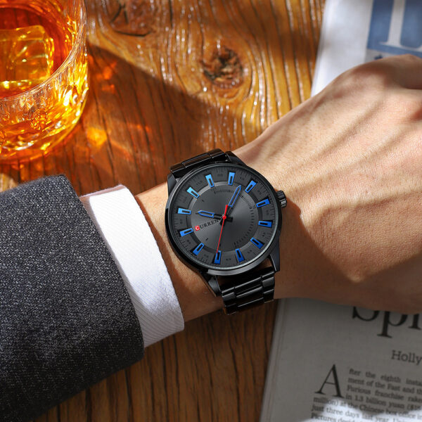 Men's Business Watch Fashion Simple Steel Belt Men's Waterproof Quartz Watch Men's Watch