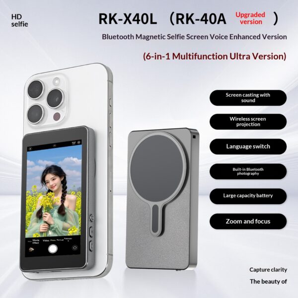 Mobile Phone Selfie Same-screen Magnetic Suction Display