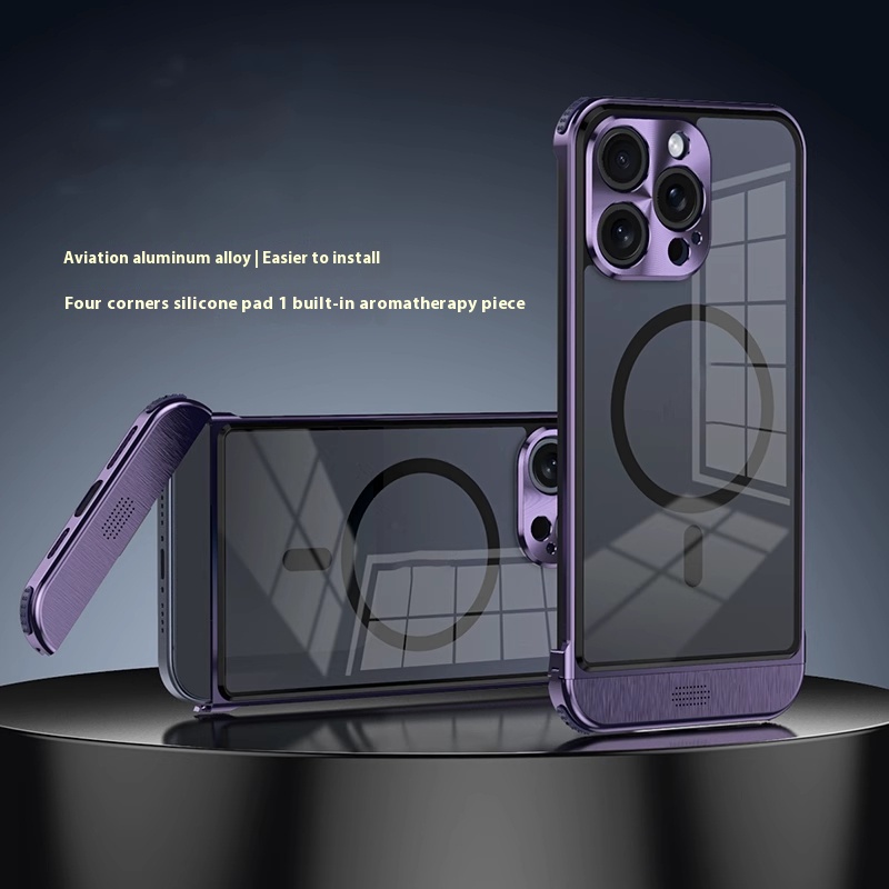 Simple And Breathable Metal Frame Phone Case - Image 3
