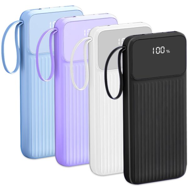 1Pc PD22W Fast Charger 20000mAh Fast Charging Power Bank Portable Charger With 4