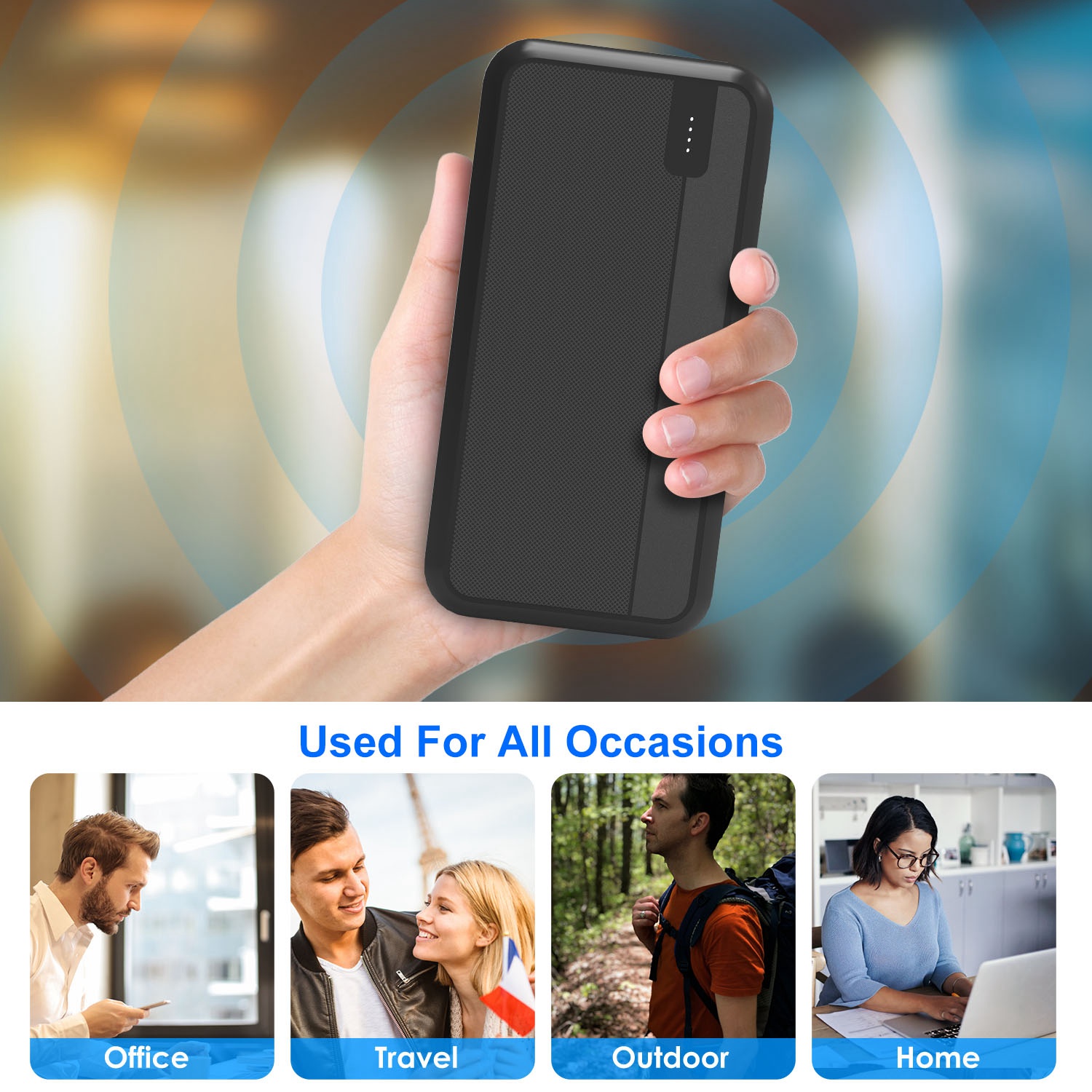 1Pc 10000mAh Or 20000mAh Optional PD22.5W Fast Charging Power Bank Fast Charger