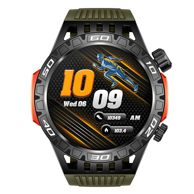 Outdoor Bluetooth Calling HT22 Compass Flashlight Heart Rate Blood Pressure More Than Sport Smart Watch - Image 2