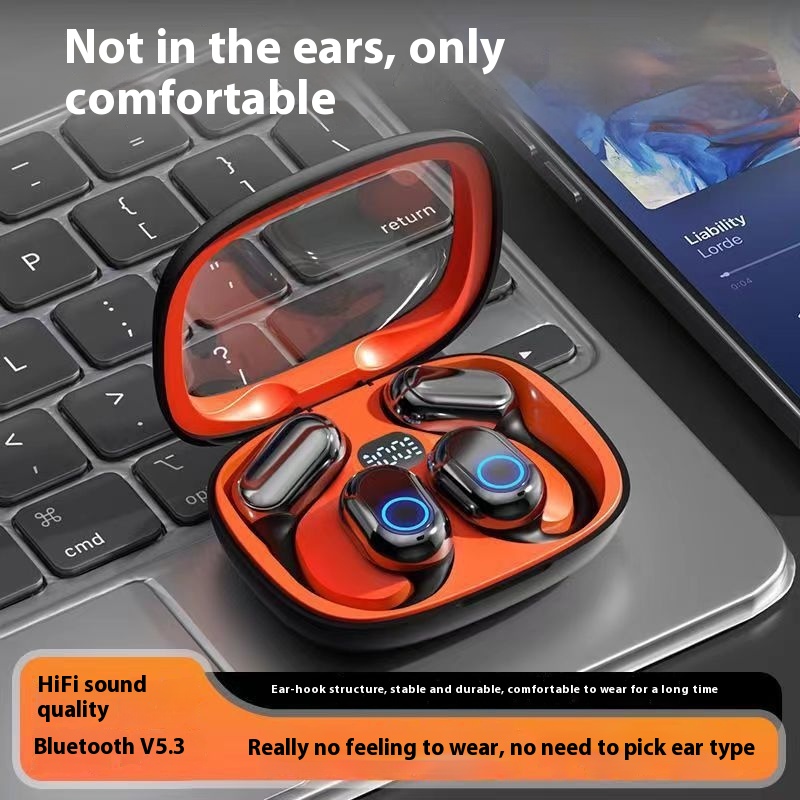 Ear-mounted Digital Display Binaural Sports Long Endurance Bluetooth Headset - Image 2