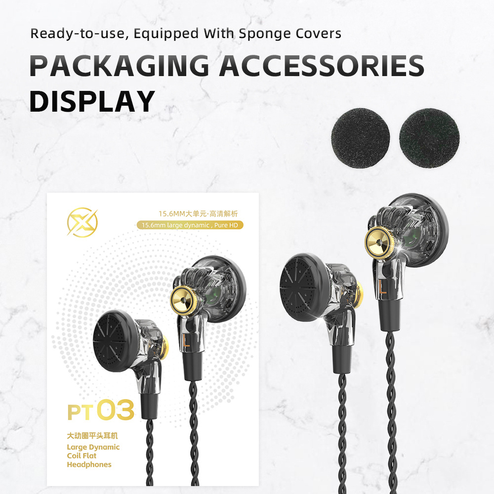 Wired Music Headset Flat Head Earbuds Computer Mobile Phone Universal - Image 4