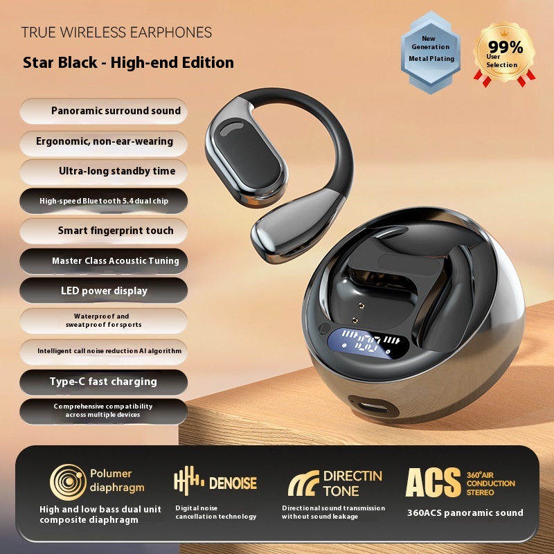 Ultra-long Life Battery Non In-ear New Bluetooth Headset - Image 5