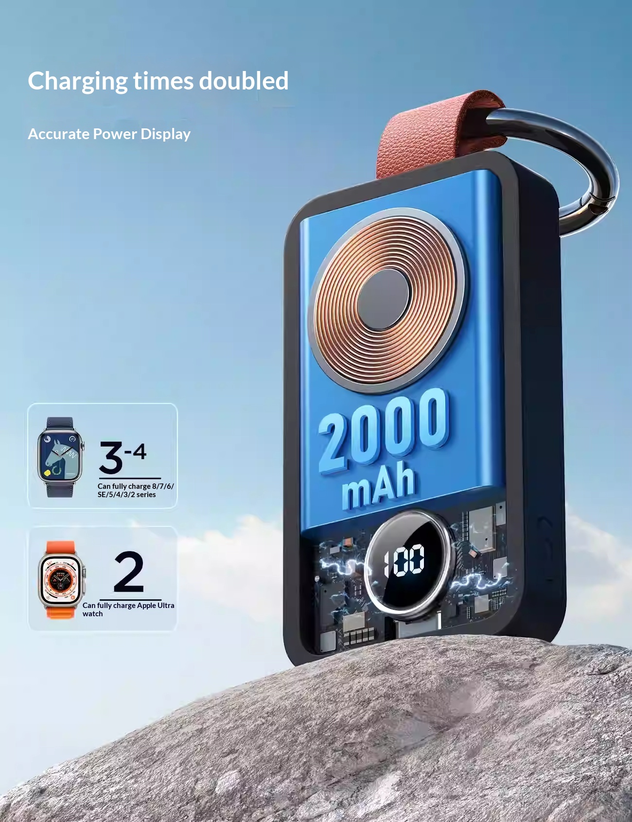 2000mAh Portable Magnetic Wireless Charger image 5